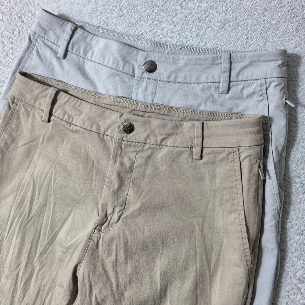 2 Pack! Birddogs Boomstick Pants Mens 30/32 Khaki Grey Stretch Chino